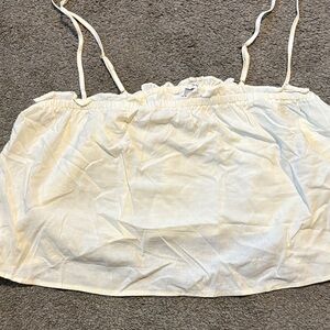 WeWoreWhat Cream Ruffled Top